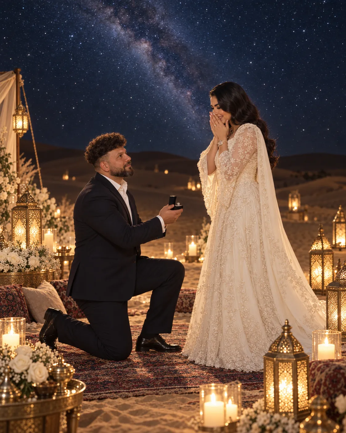 لحظه‌ی خواستگاری، زیر آسمان پرستاره‌ی کویر